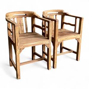 Solid <b>TEAK</b> WOOD Gandhi <b>Chair</b> Rustic Contemporary Design for Dining Living Room Home Office Stable Minimalist for Restaurants - Product Image 1