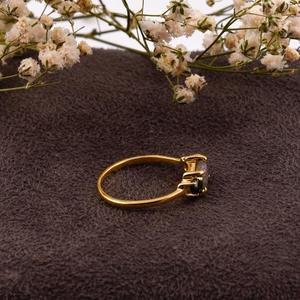 Bague en argent 925 avec Labradorite et onyx noir - Product Image 4