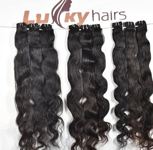 Extensiones de cabello Remy virgen brasileño, cutícula Natural alineada, vendedores indios, textura de onda suelta recta profunda, humano sin procesar - Product Image 1