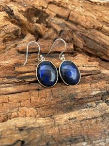 Pendientes de Labradorita Azul Brillante, Plata de Ley 925, Piedra Preciosa Hecha a Mano, Joyería de Moda Única, Regalo para Mujeres y Hombres - Product Image 4