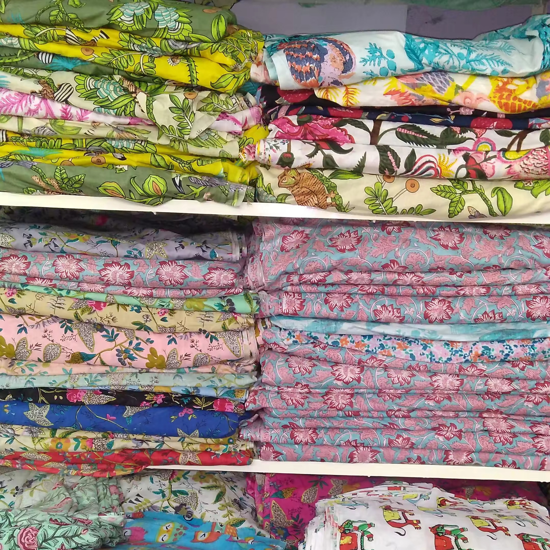Cotton Fabric Jaipur Sanganeri Hand Block Printed Fabric Raw Material Dress Fabric