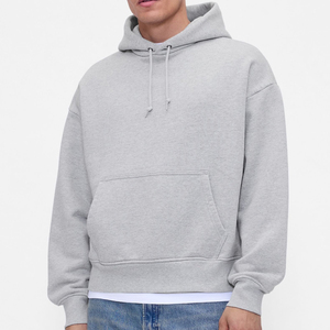 Sweat-shirts à capuche pour hommes en coton 100% Impression sérigraphique personnalisée Surdimensionné Épaule tombante Polaire lourd Sweat-shirts à capuche pour hommes - Product Image 6