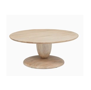 Taille personnalisée de forme ronde en bois d'acacia de couleur naturelle Table d'appoint Design le plus élevé Décoration de salon - Product Image 1