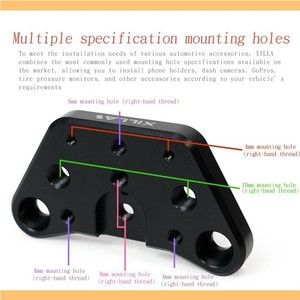 ฐานยึดอะแดปเตอร์อเนกประสงค์สำหรับรถมอเตอร์ไซค์ Xilla สีดำ ทำจากอลูมิเนียมอัลลอย สำหรับ HONDA DAX125 - Product Image 3