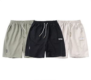 Premium Quality Custom Embroidered <b>Fleece</b> <b>Shorts</b> 100% Cotton Solid Pattern for Gym Lounge Everyday Wear - Product Image 1