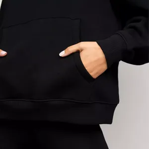 De alta calidad de las mujeres de lana de algodón con capucha Casual 2022 nuevo diseño personalizado al por mayor tamaño de Color estilo ODM - Product Image 6