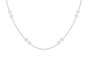 Elegante collar con colgante cuadrado de platino 950 para mujer directo de fábrica al por mayor India OEM ODM oro rosa acentos IGI Natural - Product Image 1