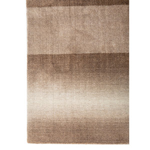 Hand Loom Nylon Rugs Beige Brown <b>Jean</b> Collection HNL-44-Striped Abstract Rectangle for Home for Bedroom Living Teenagers' - Product Image 4