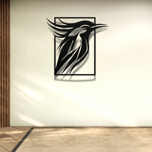 Art mural en métal sur mesure, oiseau de la paix, branche d'olivier, branches d'olivier, paix, contour noir, oiseau blanc, décoration murale en métal - Product Image 2