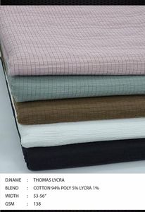 Tela de algodón de 55/56 de ancho, tela tejida elástica para pantalones, mallas y vestidos de 120/150/M, estilo de costilla lisa, precio al por mayor - Product Image 4