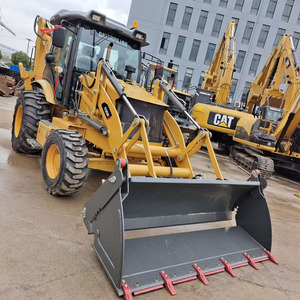 Chargeuse sur pneus CAT, chargeuse frontale jaune, moteur diesel, pelle rétrocaveuse et chargeuse frontale CAT - Product Image 1