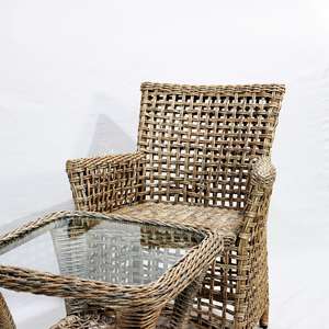 CH factory-Tabouret de bar en rotin avec dossier, parfait pour les bars en plein air - Product Image 6