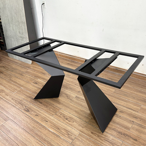 Industrial-Style H-Shaped Dining Table Legs <b>Powder</b>-Coated Iron for Kitchen & Hospital Use Acryl & <b>Cast</b> Iron CHBBA010 - Product Image 2
