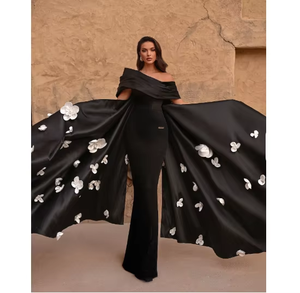 Robe de soirée luxueuse pour femmes Perles et strass ornées Tissu doux de qualité supérieure Robe de cocktail élégante Occasion spéciale Sirène - Product Image 4