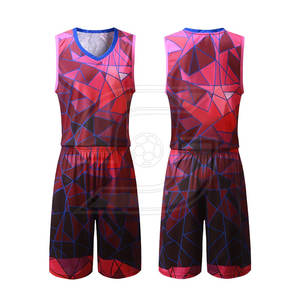 ชุดกีฬาพิมพ์ลายสำหรับเยาวชนและผู้ใหญ่เครื่องแบบบาสเก็ตบอลทำจากโพลีเอสเตอร์ระบายอากาศใส่ได้ทั้งชายและหญิง - Product Image 1