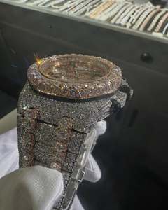 VVS1 Moissanite diamant montre d'affaires automatique élégant or rose en acier inoxydable montres mécaniques uniques - Product Image 4