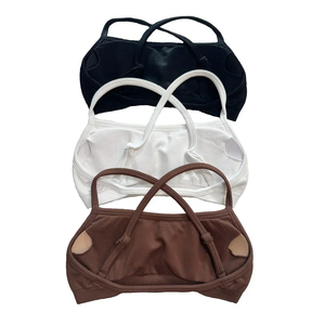 Soutien-gorge de sport pour femme à maintien élevé, en nylon et élasthanne écologiques, antibactérien, push-up, respirant, séchage rapide, pour l'entraînement, la gym et le yoga - Product Image 5