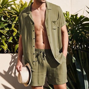 Custom Made Men's Summer Short <b>Set</b> Polyester Windbreaker with Zip Plus Size <b>Knitted</b> Street Style Tracksuit - Product Image 6