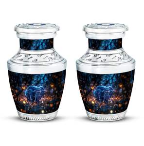 Urnas de elefante de caballero para cenizas de cremación, urnas modernas para cenizas humanas, urnas decorativas de recuerdo para cenizas, jungla infantil - Product Image 5