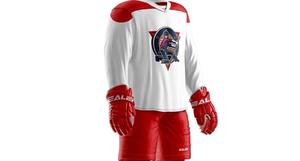 Personalizado sublimado transpirable de secado rápido Pro Lace Neck Tackle Twill Ice Hockey Jerseys Fast Turnaround Sets Servicio OEM - Product Image 2