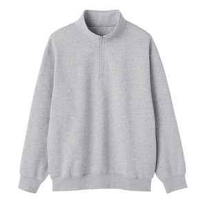 Sudadera Personalizada de Felpa 100% Algodón para Hombre, Estilo Urbano, con Media Cremallera y Logotipo Personalizado - Product Image 1