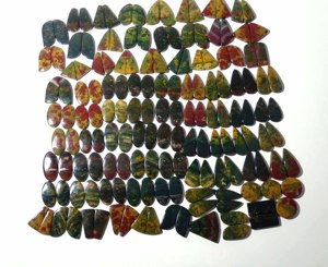 Vente en gros de pierres précieuses naturelles en pierre de sang, paire de cabochons, pierres précieuses en vrac, haute qualité, paire de pierres précieuses en pierre de sang naturelle pour la fabrication de bijoux - Product Image 3