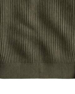 Manufacturer <b>Mens</b> Quarter Zip Knit <b>Sweater</b> Olive Green Ribbed Texture Stripe Collar High Neck Warm Winter Pullover OEM Custom - Product Image 5