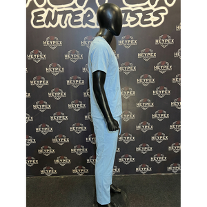 ชุดสครับแพทย์ผ้าฝ้ายทอเนื้อนุ่มยืดหยุ่น 100% คอวี 3 กระเป๋า สำหรับโรงพยาบาล ตรวจจับเข็ม ระบายอากาศได้ดี สวมใส่สบาย 男女兼用 - Product Image 3