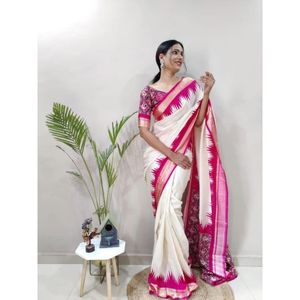 Sari Premium Listo para Usar, Colección de Saris de Diseñador Preconfeccionados, Tela Ligera, Perfecto para Bodas de Mujeres - Product Image 1