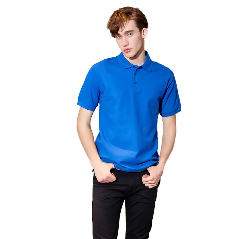 Camisa polo masculina personalizada 100% algodão, camisa de manga curta slim fit, camiseta polo de várias cores