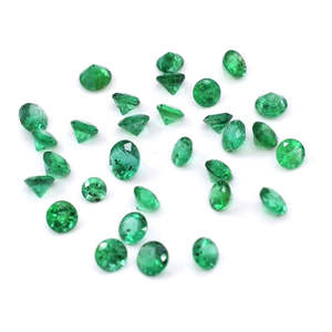 Natural Zambian Emerald Calibrated <b>Round</b> 4mm & 4.5mm AAA Grade Loose Gemstone IGI Certified Variety <b>Cushion</b> Heart Marquise Cut - Product Image 1