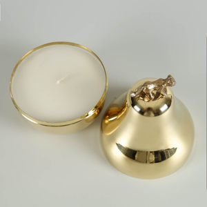 Modern & Unique Metal <b>Candle</b> Jar Christmas Home Decoration Gold Plated Handmade Votive <b>Holder</b> with Customized Color - Product Image 1