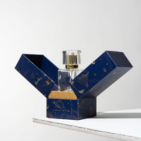 Boîte rigide magnétique à double ouverture de luxe Lionwrap avec logo en feuille d'or pour l'emballage de parfums, boîte cadeau personnalisée