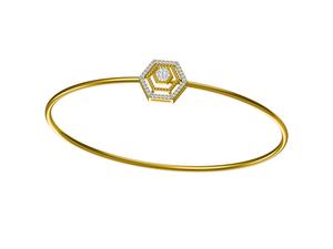 Bracelet en or fin 14KT Kada Premium B2B Sourcing Bracelet en diamant artisanal distinctif avec canaux de distribution supérieurs - Product Image 2
