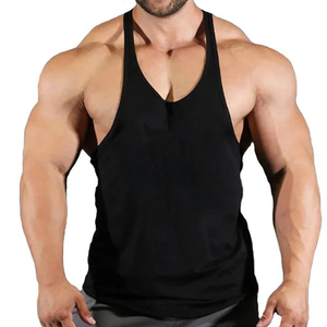 High Quality 140gsm <b>Men's</b> Thick <b>Rib</b> Knitted Gym Tank Top Casual Fitness Polyester 3D Pattern Quick Dry Sexy Breathable <b>Vest</b> Top - Product Image 5