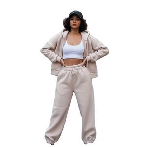 Otoño Invierno con capucha conjuntos de dos piezas Pantalones de mujer conjunto chándal Jogger sudaderas deportes cintura elástica Streetwear conjuntos a juego - Product Image 4
