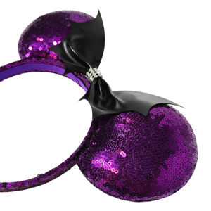 PEDIDO DE FÁBRICA H.E.R. Accesorios con Licencia Oficial, Orejas de Minnie, Lentejuelas Coloridas, Diadema Ajustable Universal para Disfraces, Niños, Halloween - Product Image 1