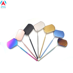 Square Shape Grafting Tools <b>Lighted</b> Eyelash Extension Check Lash <b>Mirror</b> Handheld Stainless Steel Desktop <b>Mirror</b> - Product Image 3