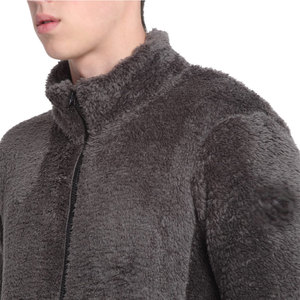Veste polaire Sherpa douce avec poignets extensibles et veste d'hiver Sherpa texturée coupe ajustée avec design minimaliste - Product Image 5