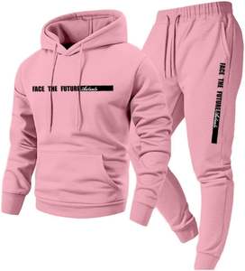Conjunto Deportivo de 2 Piezas para Mujer, Sudadera con Capucha y Pantalones Deportivos Estampados, Talla Grande, Ropa Deportiva de Invierno Transpirable, Unisex - Product Image 4