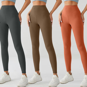 Leggings de yoga légers et extensibles OEM avec impression de logo personnalisé pour femmes vêtements de fitness en nylon spandex - Product Image 1
