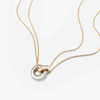 สร้อยคอแฟชั่นแบบสองสีเชื่อมต่อกัน - Product Image 5