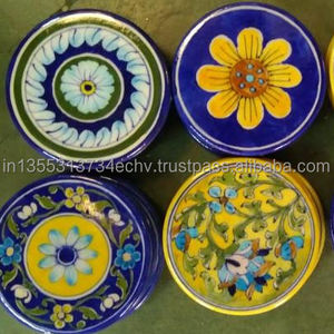 Juego de posavasos de cerámica multicolor hechos a mano, almohadillas de pizarra elegantes ecológicas modernas, diseños surtidos, café, té, hogar - Product Image 2