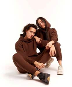 Sweat à capuche d'été tricoté en coton pour hommes Jogger Survêtement Ensemble Deux Pièces Street Fashion Solid Anime Print Letter Design Front Logo - Product Image 1