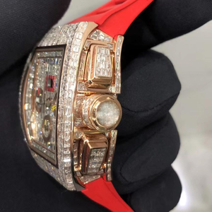 Montre en diamant entièrement personnalisée de haute qualité pour hommes, montre en diamant hip-hop, cadeau de bijoux en diamant - Product Image 3