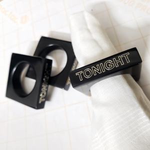 Anillo para Servilletas de Latón Ecológico Estilo Nórdico con Diseño de Mármol, Hecho a Mano para Fiestas, Venta al por Mayor Personalizada, Soporte Cuadrado para Servilletas, Moda Mundial - Product Image 3