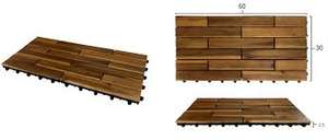 Carreaux de terrasse rectangulaires en bois d'acacia modernes à la mode Conception de verrouillage lisse de 12mm pour un assemblage facile pour un sol de balcon extérieur - Product Image 6