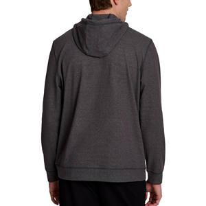 Pull-over à capuche classique pour hommes, veste à glissière en coton respirant, confort toute la journée, techniques de teinture unie en polaire d'hiver, OEM personnalisé - Product Image 6