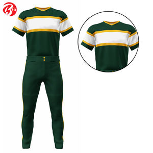 Venta al por mayor de ropa deportiva, uniforme de Béisbol Juvenil a la venta con camisa y pantalón de color verde, uniforme de softball de Benefit Enterprises - Product Image 6