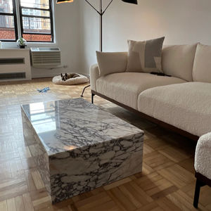 Mesa de cubo de mármol tallada a mano, mesa de mármol gris cebra, mesa de cubo de piedra de mármol - Product Image 5